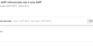 AMP: O URL de AMP referenciado não é uma AMP