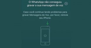 iPhone: O Whatsapp não conseguiu gravar a sua mensagem de voz.