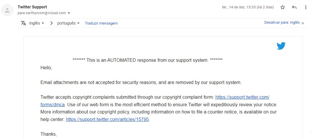 Como recuperar um Twitter suspenso por DMCA [em 10 dias]